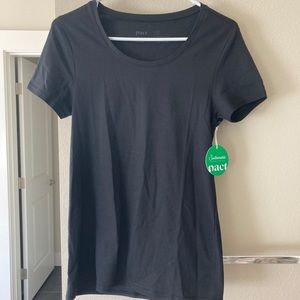 Pact: NWT Black Scoop Neck Medium Stretch Fit Tee